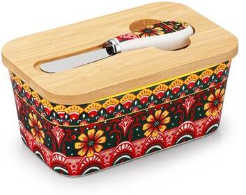 vancasso LUMI Porcelain Butter Dish with Bamboo Lid & Butter Knife
