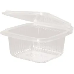 Ekoe Transparent kompostierbare Schalen mit Scharnier aus PLA 355 ml 200 Stk