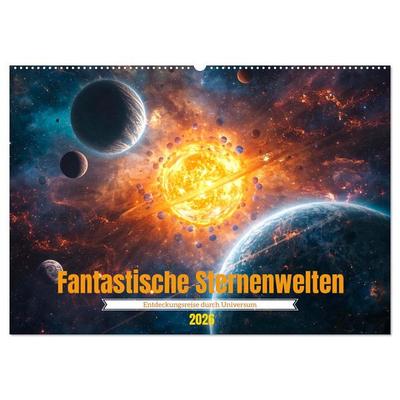Fantastische Sternenwelten (Wandkalender 2026 DIN A2 quer), CALVENDO Monatskalender
