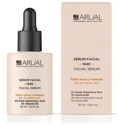 Arual, Gesichtsserum, Gesichtsserum für trockene und reife Haut mit reiner Hyaluronsäure und Vitamin B5 (30 ml)