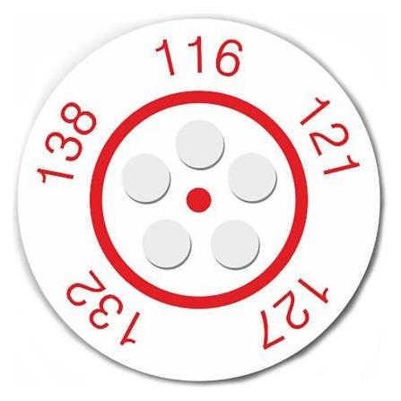 RS PRO Temperaturaufkleber 116-138°C (285992)