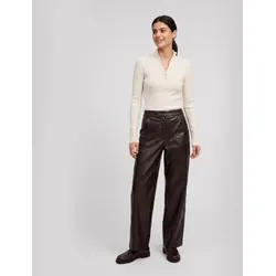 PennyBlack für Damen. 2621786013200 Beschichtete Strickhose Boccale Dunkelbraun (40), Lässig, Viskose