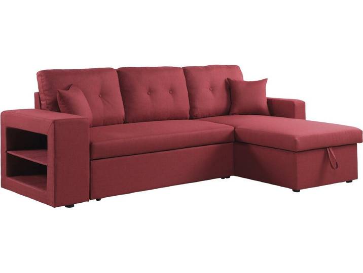 Ecksofa reversibel mit Schlaffunktion \ Axel\ - 3-Sitzer - Rot
