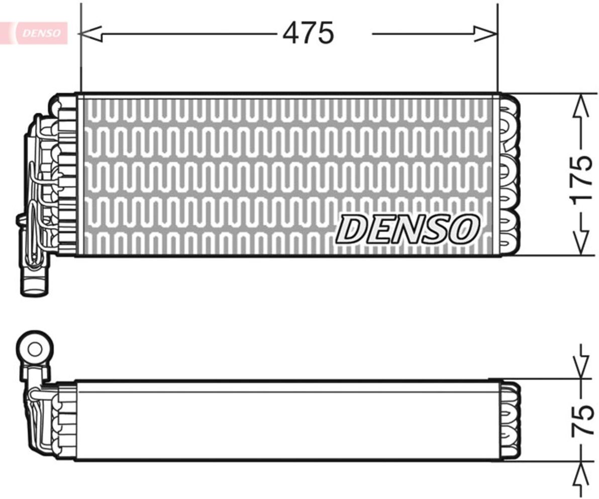 Verdampfer, Klimaanlage DENSO DEV12003