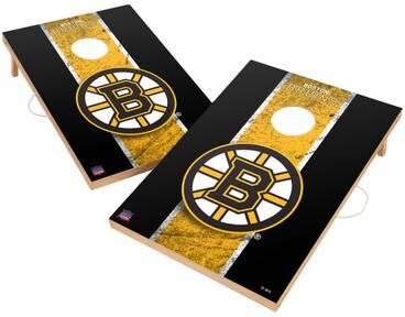 Skip's Garage Vintage Boston Bruins NHL Regulation 2x4 Cornhole Set