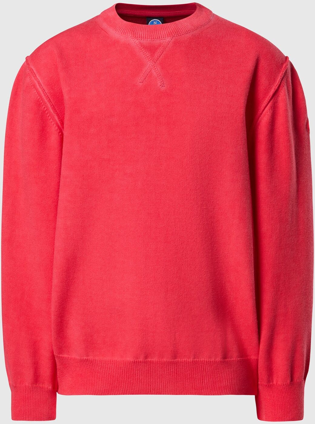 North Sails Rundhalspullover mit Logoaufnäher Geranium 14