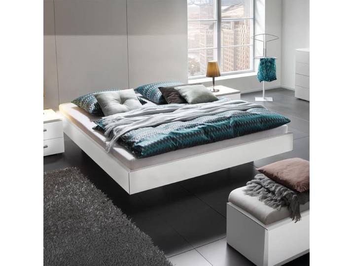 Bett Cesena ohne Kopfteil 180x200 cm Weiß modern