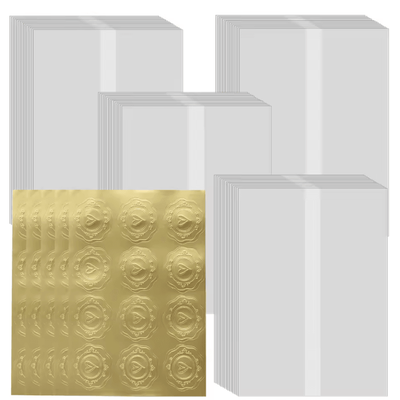 60 Pack 5x7 Vellum Invitation Jackets Translucent Invitation Wraps Thick Vellum Sleeves set A