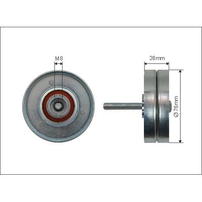 CAFFARO Umlenk-/Führungsrolle, Keilrippenriemen 500293 für Ford