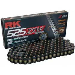 RK Takasago Chain, Motorrad Zubehör, RK Antriebskette BL525ZXW-120 (XW-Ring) Muttern (CLF) inklusive Farbe Schwarz (Kapazität: bis zu