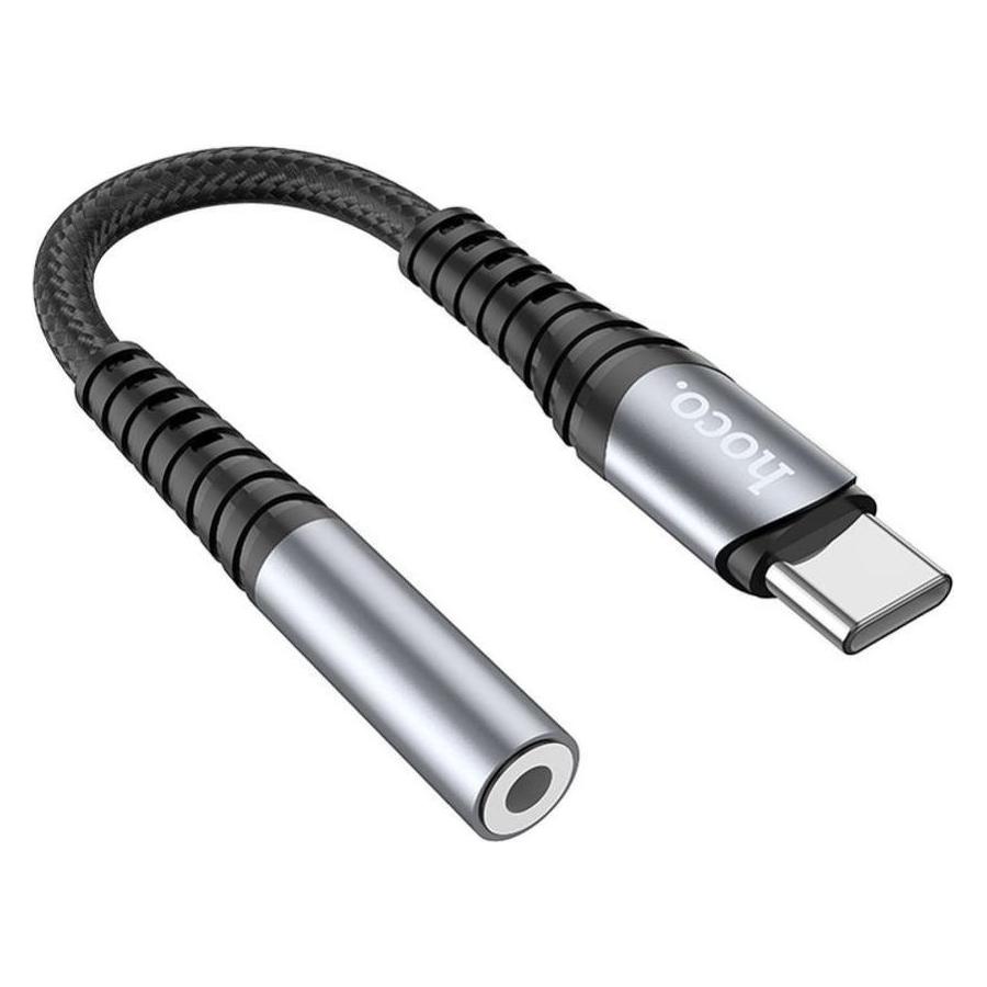Hoco - Audio Cable Adapter (LS33) - Type-C to Jack 3.5mm - Grey (Klinkenadapter) (HOCO)