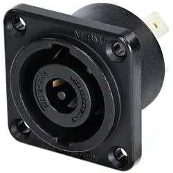 NEUTRIK® speakON®, IP52 , 8-pol , Metall-, Löttechnik-Einbaustecker, versilberte(r) Kontakt(e), Type G, schwarz