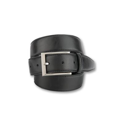 Ledergürtel BERND GÖTZ "Ledergürtel mit getönten Kanten und abgenäht", Herren, Gr. 90, schwarz, Rindsleder, Gürtel Ledergürtel
