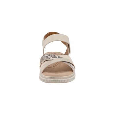 Mules ROMIKA "Romika Flat Sandals - Mules", Damen, Gr. 40, beige (gold), Polyurethan, unifarben, Schuhe