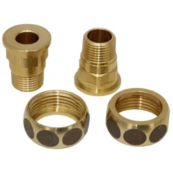 Pumpenverschraubungs-Set aus Messing DN 15 AG 1/2 Zoll x DN 25 IG 1 Zoll