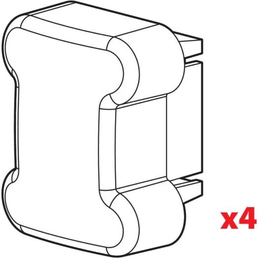 Nordrive SET 4 TAPPI BARRE KARGO  (75PL001B)