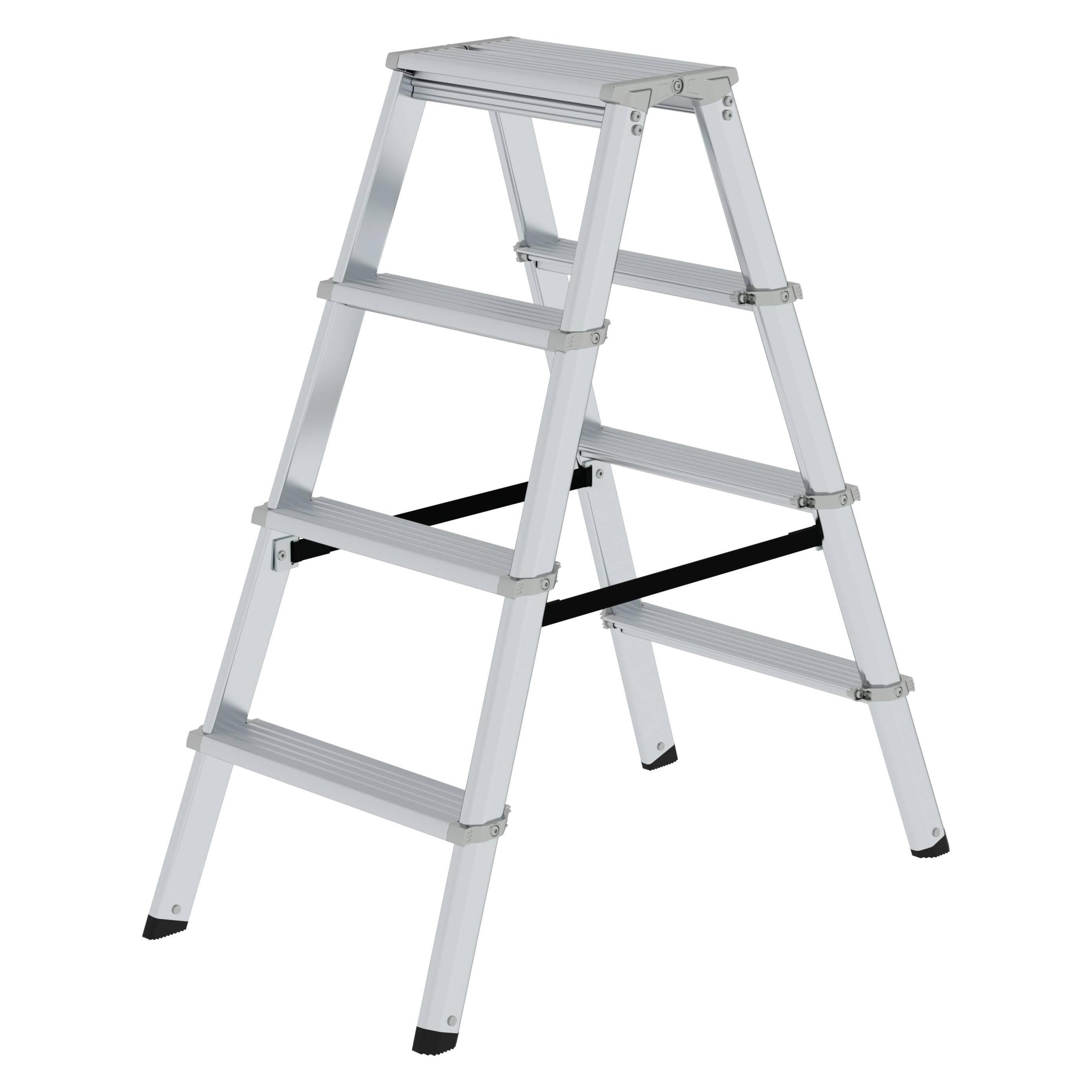 Munk ML Stufen-Stehleiter beidseitig begehbar 2x4 Stufen (Stehleiter, 93 cm) (228733)