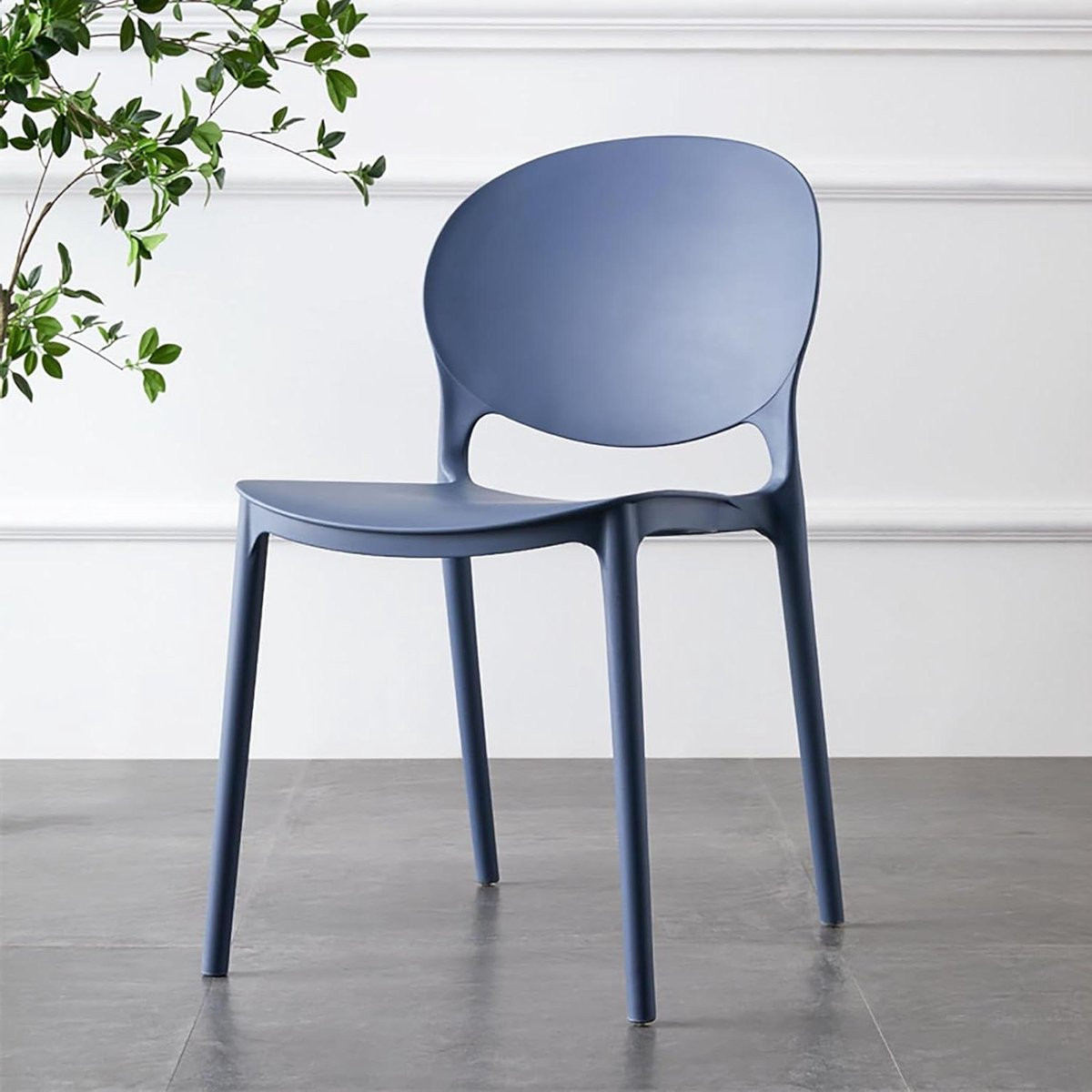 Stapelbare moderne eetkamerstoelen voor binnen en buiten - Wit