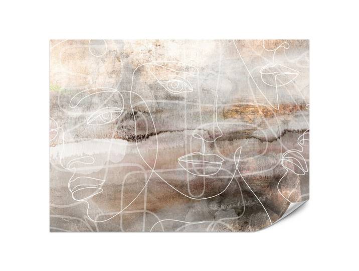 FOTOTAPETE für Wohnzimmer Gesichter Abstraktion 200x140