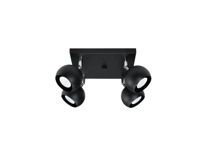 Design Deckenlampe „Oculare II“ 4-flammig Schwarz Sollux Lighting