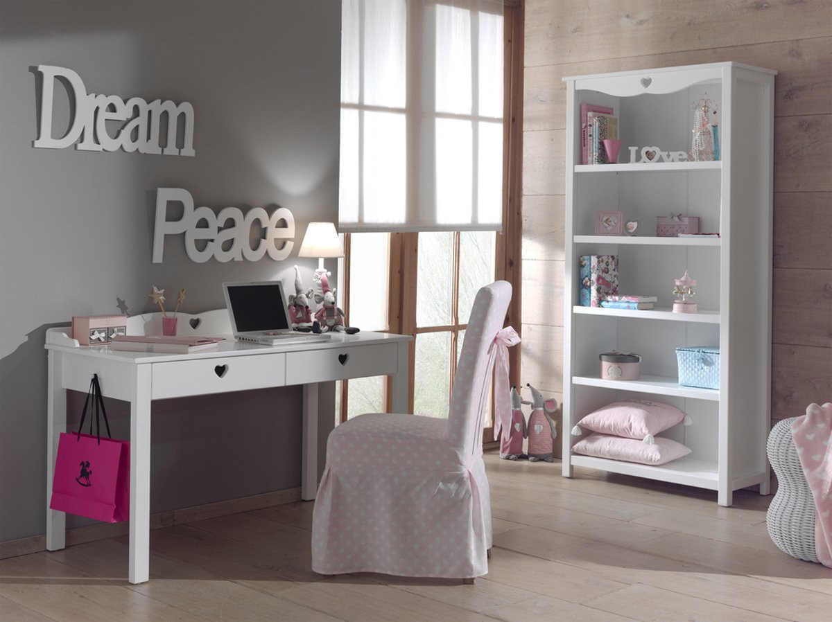 LUCEVI Amori bureau en boekenkast wit