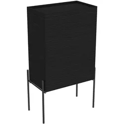 VitrA Equal Halbhochschrank Schwarz-Eiche Türanschlag rechts,64118 64118