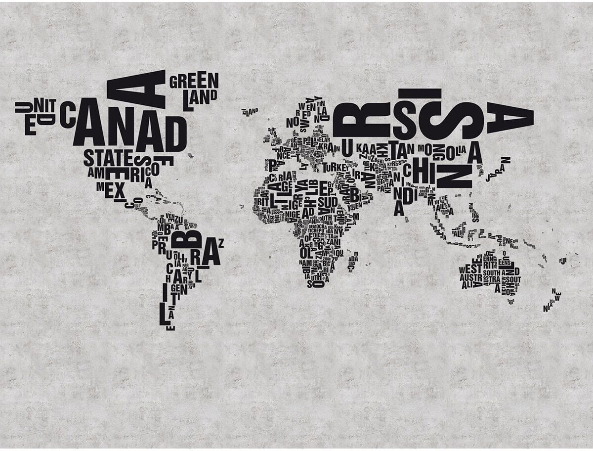 Rasch Fotomural World Map . Negro