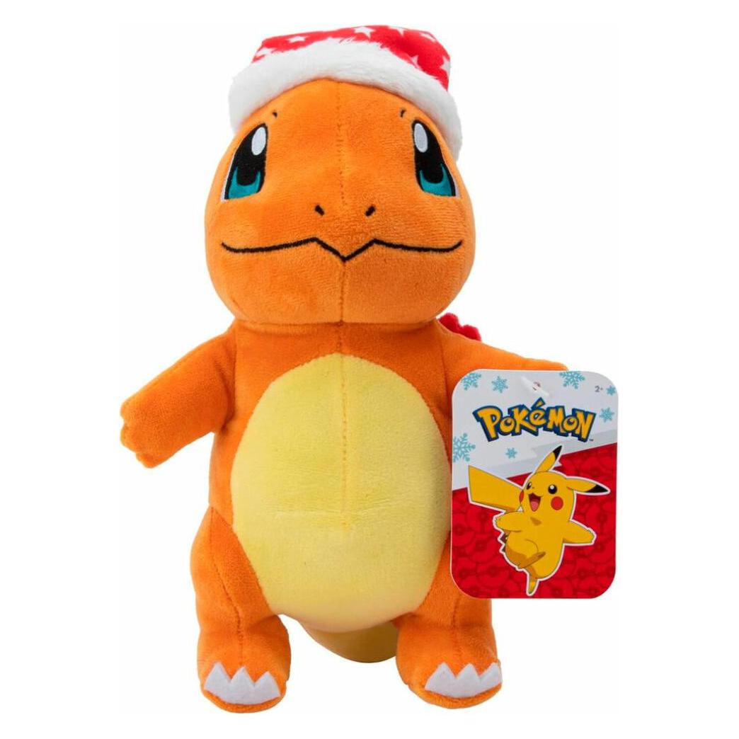 Jazwares Pokémon Plüschfigur Winter Glumanda mit Weihnachtsmütze 20 cm (20 cm) (50836)