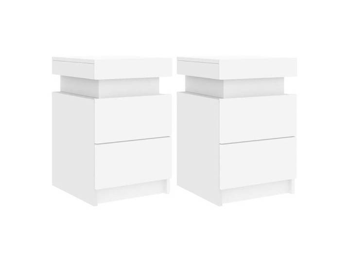 CLOUD Tables de chevet avec lumières LED 2 pcs blanc 35x39x55 cm CHYNEW9174065