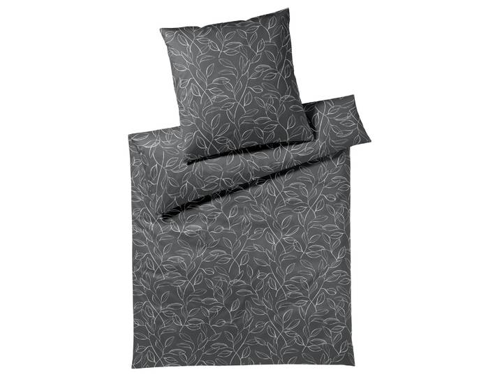 Bettwäsche Floral, Basalt Elegante / Farbe: Basalt