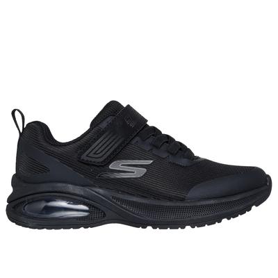Sneaker SKECHERS "MICROSPEC MAX ADVANCE", Kinder, Gr. 29, blau (schwarz, uni), Textil, Schuhe Sneaker, mit Klettverschluss, Größenschablone zum Download