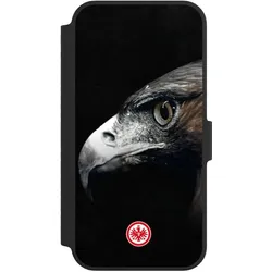 Nivocase Klapphülle für Apple iPhone 14 Handyhülle aus Kunst Leder NIVOflip schwarz Europameisterschaft (Apple iPhone 14), Smartphone Hülle, Schwarz