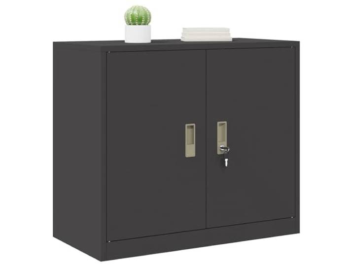 vidaXL Aufbewahrungsschrank Schwarz 80 x 40 x 70 cm Stahl