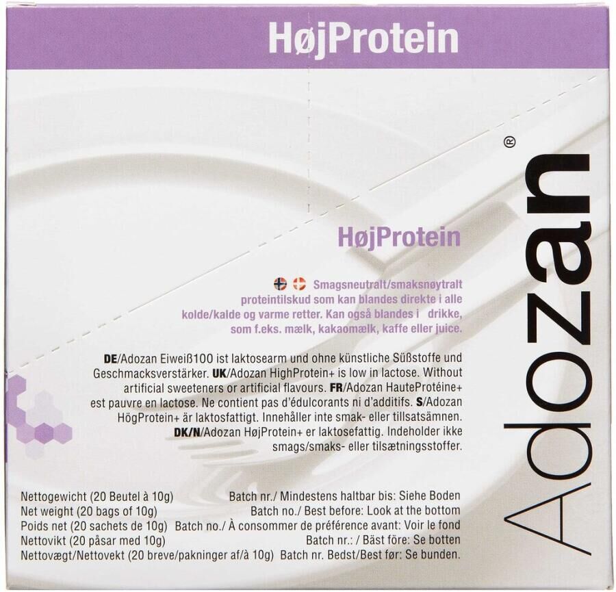 Adozan Adosan Pulver HøjProtein 20 x 10 g