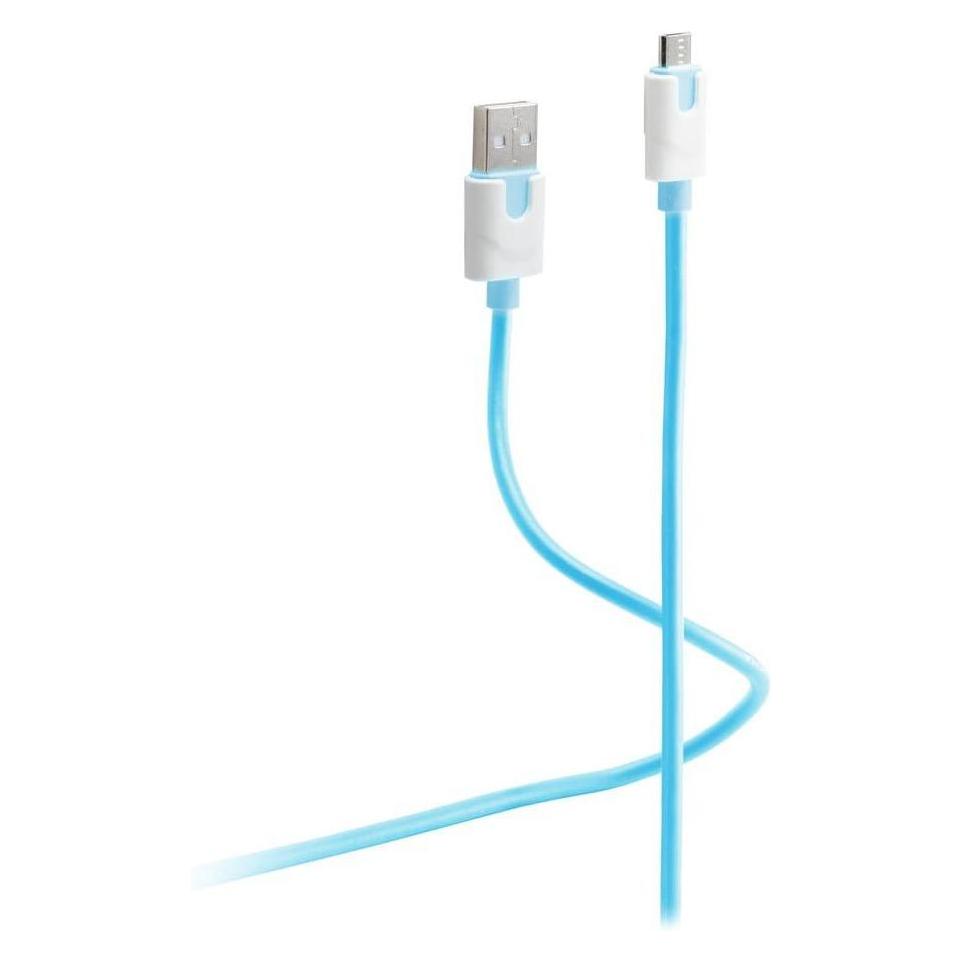 Flexline FLX FL31-72031 USB-Ladekabel A Stecker auf USB Micro B blau 2m (2 m, USB 2.0) (FL31-72031)