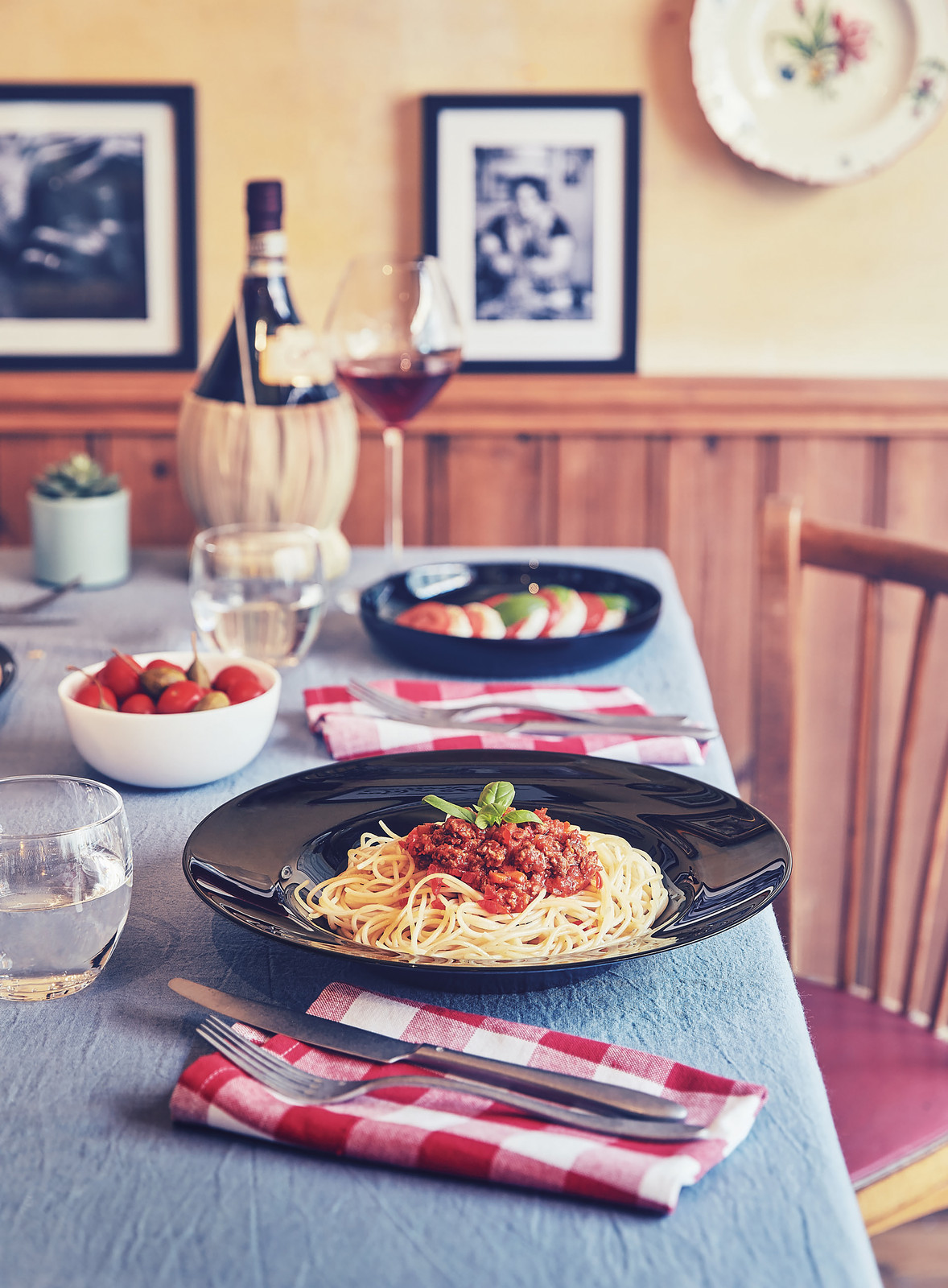 Luminarc Italian Party 6-delige serviesset pastabord zwart, diameter: 32 cm