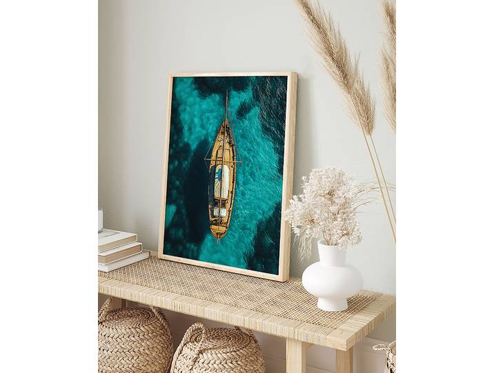 Bild Wooden Sailing Rahmen: Massivholz Buche, lackiert Abdeckung: Acrylglas Multicolor 32 x 42cm