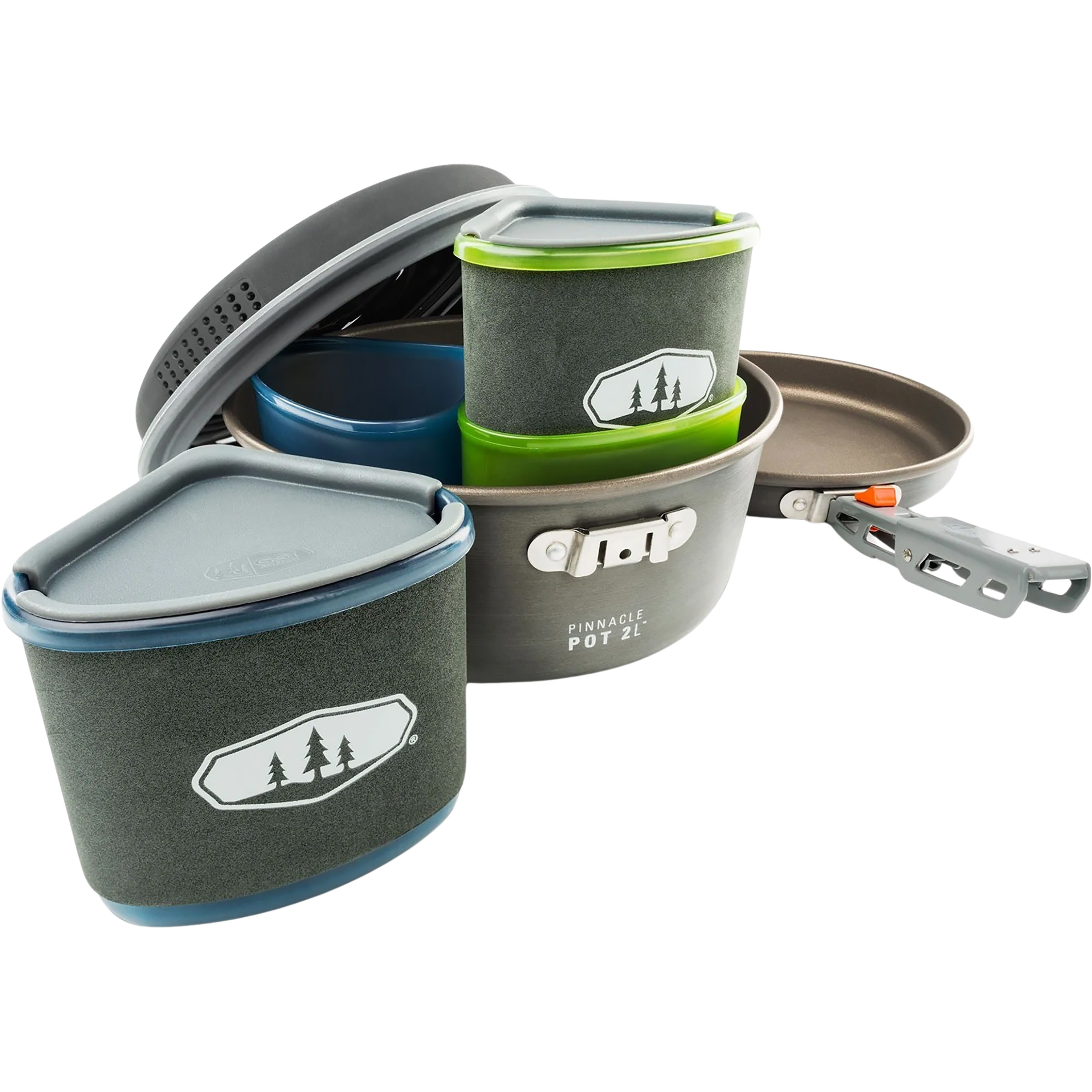 GSI Pinnacle Backpacker Kochset Camping Kochgeschirr grau