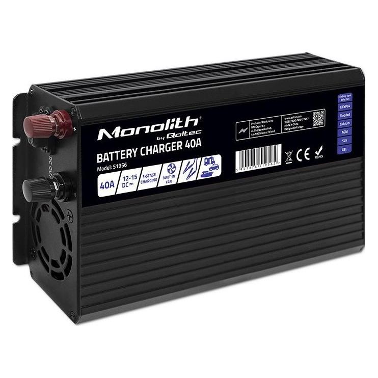 Qoltec ładowarka Do Akumulatorów Lifepo4 Agm Gel Sla | 40a | 12v (40 A, 12V) (51956)