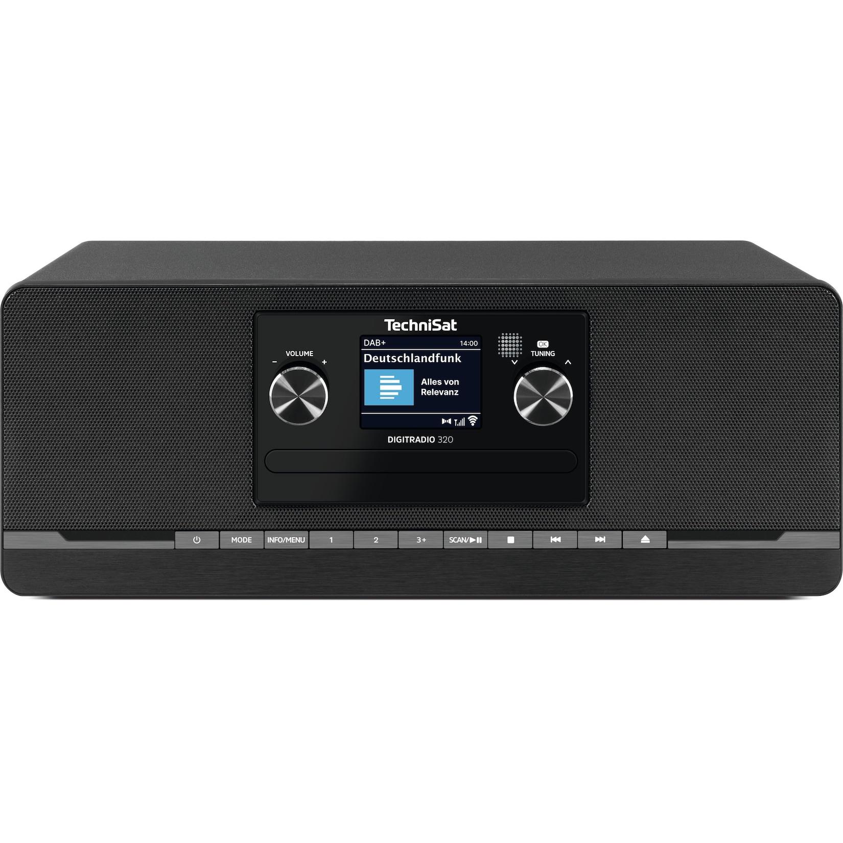 TechniSat DIGITRADIO 320 - 10W DAB+/UKW Radio mit CD, Bluetooth, Fernbedienung schwarz