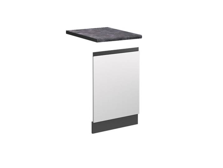 Vicco Frontblende R-Line Weiß 45 cm J-Shape, AP Anthrazit, Weiß, Anthrazit, Holzwerkstoff, Rechteckig, 45x67.4x60 cm, Küchen, Küchenmöbel, Küchenschränke, Küchenunterschrank