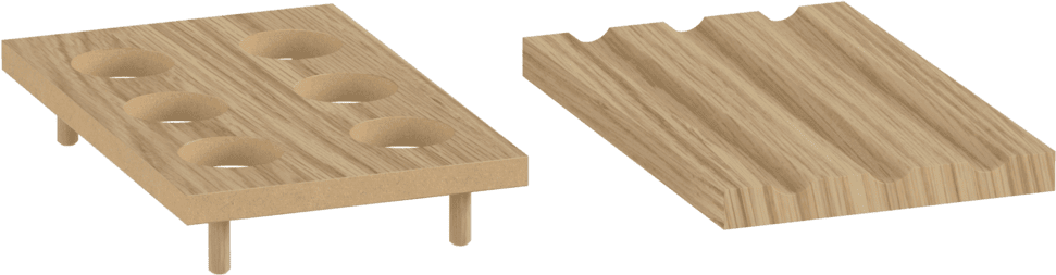Villeroy und Boch Villeroy & Boch Antao Pack d'accessoires 3 180x125x60mm K4920000 Colis 3, 18x12,5x6cm, bois