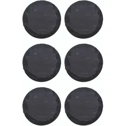 6x Schieferplatten I rund I 33x0,5 cm I Sushi Servierplatten Untersetzer Käseplatte Tischplatz Schiefer Geschirr Platte schwarz