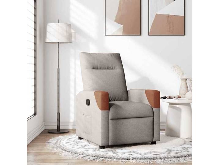 Promo 2026  Fauteuil inclinable Charge 150kg 69x86x100 cm - Fauteuil Releveur Relax Taupe Tissu 4220