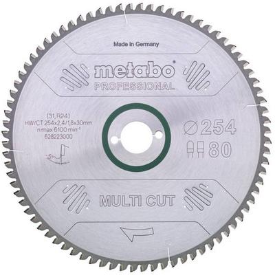 Metabo HW/CT 254X30 80 FZ/TZ 628223000 Hartmetall Kreissägeblatt 254 x 30 x 1.8 mm Zähneanzahl: 80 1 St.