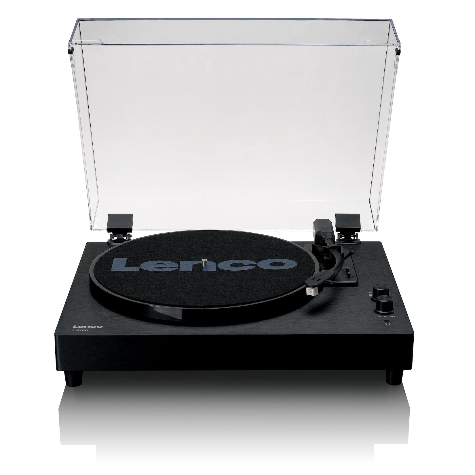 LS-60BK Plattenspieler aus Holz mit eingebauten Lautsprechern und Bluetooth®