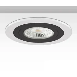 ISOLED Einbaurahmen Kombi RUND für GU10/MR16 Spots, IP20, starr, exkl. Fassung, Aluminium, Weiß / schwarz ISO-114012