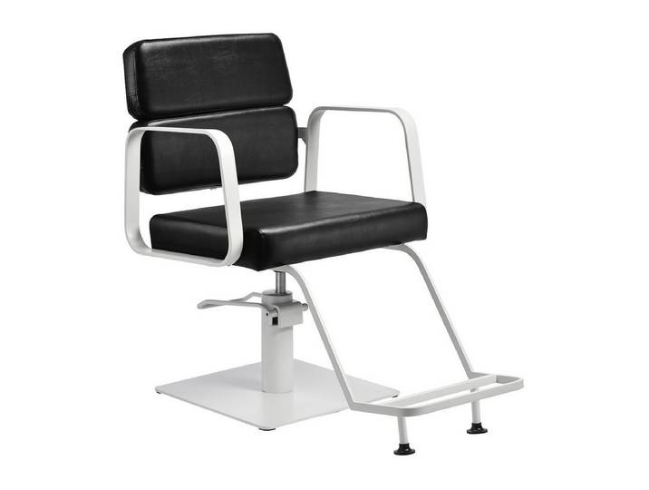 Gabbiano Friseurstuhl Porto Weiß Schwarz