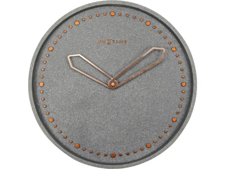 Nextime Wanduhr, Grau, Kunststoff, 35x35x4 cm, RoHS, CE, leises Uhrwerk, Dekoration, Uhr, Wanduhren
