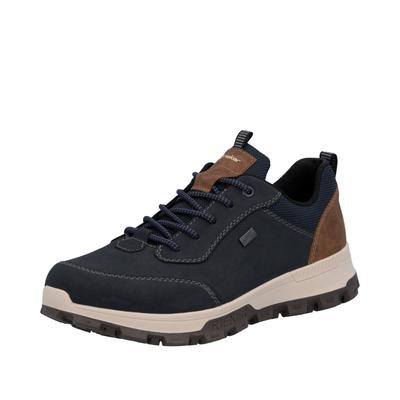 Sneaker RIEKER, Herren, Gr. 40, blau, Lederimitat, Schuhe Sneaker, Outdoorschuh, Halbschuh, Schnürschuh mit TEX-Membran, Topseller